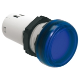 LPMLE6 Моноблочный светодиодный индикатор, d=22 мм, постоянное свечение, 110-120VAC, Т= -25...+70 C, IP66, IP67, IP69K с передней; IP20 с задней стороны, Цвет синий preview