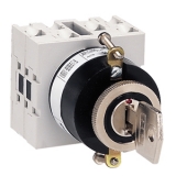 GX16 10 U12 Кулачковый переключатель. Трехполюсный, 2 положения, схема 10. фронтальная установка, с ключом, центр. крепление 22 мм preview