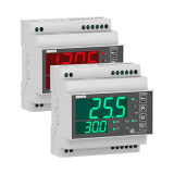 2ТРМ1-Д.У2.РР Двухканальный регулятор со встроенным источником питания 24VDC в DIN-реечном исполнении 88х90х59 с красной индикацией, два выхода реле 8А, 220VAC, IP20