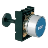 8LM2TR1196 Нажимная кнопка с пружинным возвратом, плоская, в комплекте с монтажным основанием и стержнем, голубая, символ RESET preview