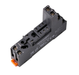 SRU08-E Колодка (разъём) для реле RFT2CO, установка на DIN рейку, макс. ток 10А. Пластиковый корпус. Напряжение 300В. Цвет черный, винтовой зажим