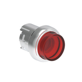 LPSQL204 Металлическая кнопка Platinum диаметром 22 мм, выступающая, с подсветкой, цвет красный, с фиксацией, возврат повторным нажатием, без крепежного основания LPXAU 120M