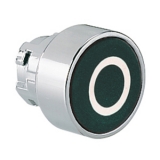 8 LM2T B1102 Толкатель кнопки в металлическом корпусе, утапливаемый, без фиксации, (без крепежного основания ..AU120), цвет черный, с символом "O" preview