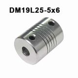 DM19L25-5x6  COUPLING Муфта из алюминиевого сплава для энкодера. внутр d=5 мм / 6мм, внешний d=19 мм. длина муфты 25 мм
