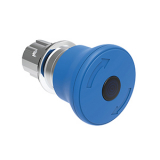 LPSBL6646 Грибовидная, металлическая кнопка Platinum диаметром 40 мм с подсветкой, с фиксацией, возврат поворотом, цвет синий, для простой остановки, (без крепежного основания LPXAU 120M) preview