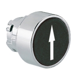 8 LM2T B1152 Толкатель кнопки в металлическом корпусе, утапливаемый, без фиксации, (без крепежного основания ..AU120), цвет черный, с символом "стрелка вверх/вниз" preview