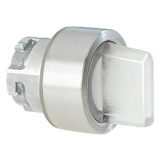 8LM2TSL1338 Переключатель с подсветкой, в металлическом корпусе с короткой ручкой (без крепежного основания ..AU120), 3 положения: слева - с фиксацией, справа без фиксации 1-0<2, цвет, белый preview