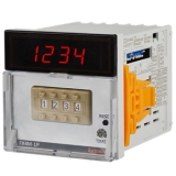 FX4M-1P4 Счетчик-таймер цифровой, 4x разрядный, корпус Ш72×В72мм, с механической уставкой, управляющий выход: релейный (CO - 3A 250VAC), входной сигнал на выбор PNP/NPN, питание 100…240VAC, IP20 (передняя панель)
