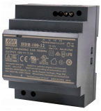HDR-100-12, Блок питания AC-DC, 85.2Вт, вход 85...264 В AC 47...63Гц/120...370В DC, выход 12В/7.1А, рег. выхода 12:13В, изоляция 3000В AC, в кожухе на DIN-рейку, 70х90х54.5мм, -30...+70°С, Mean Well