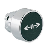 8LM2TB1502 Толкатель кнопки в металлическом корпусе, утапливаемый, без фиксации, (без крепежного основания ..AU120), цвет черный, с со стрелками "открыть двери" preview