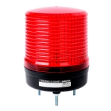MS115L-BFF-R, Светодиодные сигнальные лампы, Пост. + Мигающее свечение + Зуммер 85 дБ, d=115мм, Питание 90-240 VAC, Цвет: Красный