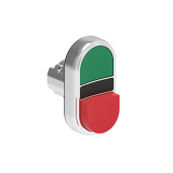 LPSB7213 Двойная кнопка нажатия с одной выступающей и одной утапливаемой кнопками без фиксации, цвета зеленый-красный, (без крепежного основания LPXAU 120M) preview