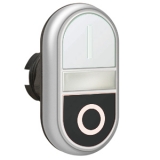 LPCBL7124 Двойная кнопка нажатия с белой подсветкой, цвет белый/черный, символ "I-O" preview