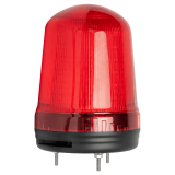 RVOD2-24-Q1/Q2/Q3/Q4-R Проблесковый маячок, Плафон Ø100мм, цвет: Красный,  Режимы свечения: Стробоскопический, Мигающий, Вращающийся, Постоянное, с зуммером, питание 12-24VDC, установка на 3 шпильки M4,  IP65, Длина кабеля 30 см