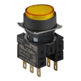 S16PR-E2Y2C YELLOW/2C Кнопочный выключатель, круглый, 16 мм
