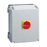 GAZ160 Выключатель-разъединитель трехполюсный, 160А, в корпусе GAZ3, Желто-красная рукоятка GAX61,  IEC/EN IP65 preview