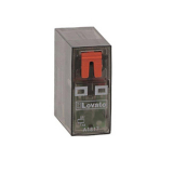 HR502CD024 МИНИАТ. РЕЛЕ с LED и МЕХ. УПР., 24VDC, 8A, 2 перекл. конт