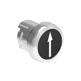 LPSB1152 Нажимная кнопка Platinum диаметром 22 мм, утапливаемая, без фиксации, с пружинным возвратом, символ стрелка вверх, цвет черный, (без крепежного основания LPXAU 120M) preview