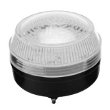 MS86W-R00-C Светодиодная сигнальная лампа, диаметр = 86 мм, пост.+ миг. свечение + вращение, 12-24 В AC/DC, БЕСЦВЕТНЫЙ,  IP65, плафон низкопрофильный