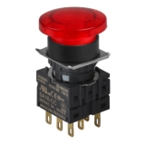 S16BR-H1R3C RED/3C Грибовидная кнопка, 16 мм