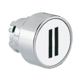 8 LM2T B1128 Толкатель кнопки в металлическом корпусе, утапливаемый, без фиксации, (без крепежного основания ..AU120), цвет белый, с символом "II" preview