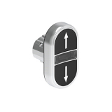 LPSBL7191 Двойная кнопка нажатия без фиксации с белым световым индикатором, с двумя утопленными кнопками, цвета черный и черный, стрелки вверхи и вниз, (без крепежного основания LPXAU 120M) preview