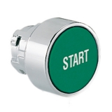 8 LM2T B1163 Толкатель кнопки в металлическом корпусе, утапливаемый, без фиксации, (без крепежного основания ..AU120), цвет зеленый, с символом "START" preview