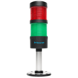 PVO2-224F-RG Светодиодная сигнальная колонна Raventek, диаметр 64 мм, Режим свечения - постоянное с зуммером, 2 цвета RG (красный зеленый), питание 24VDC, установка на горизонтальную поверхность, IP65, кабель 2м