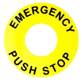 SA-NS Табличка для аварийных выключателей D60 X D25, маленькая