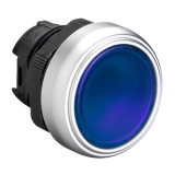 LPCQL106 Толкатель кнопки  c фиксацией, с возможностью установки подсветки, пластиковый (без крепежного основания ..AU120) цвет синий