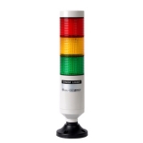 PTE-AGF-302-RYG  Светодиодная сигнальная колонна, диаметр 56 мм, Пост/мигающее. свечение, 3 секции, Цвет - Красн./желтый/Зеленый. Питание 24 В AC/DC, Пласт. основание