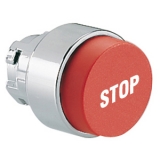 8LM2TB2134 Толкатель кнопки в металлическом корпусе, выступающий тип, без фиксации, (без крепежного основания ..AU120), цвет красный, символ "O" preview