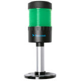PVO2-124B-G  Светодиодная сигнальная колонна Raventek, диаметр 64 мм, Режим свечения - постоянное, без зуммера, 1 цвет G (зеленый), питание 24VDC, установка на горизонтальную поверхность, IP65, кабель 2м
