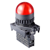 L2RR-L1RL, Контрольная лампа куполовидная, LED 100-220VAC, НЗ, цвет красный