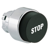 8LM2TB2132 Толкатель кнопки в металлическом корпусе, выступающий тип, без фиксации, (без крепежного основания ..AU120), цвет черный, символ "STOP" preview