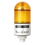 PTD-LCF-102-Y Светодиодная сигнальная колонна, куполообразный плафон, диаметр 56 мм, монтаж на платформу, постоянное свечение + мигающее свечение (80 раз в мин), питание 24 VAC/DC, 1 секция, цвет корпуса - слоновая кость, цвет плафона - желтый