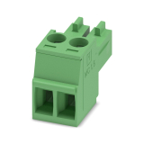 MC 1.5/2-ST-3.5 Вилочная часть, Номинальный ток: 8 A, Расчетное напряжение (III/2): 160 В, Полюсов: 2, Размер шага: 3,5 мм, Технология подключения: Винтовой зажим с натяжной гильзой, Цвет: зеленый
