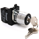 CM102AC30 Кнопка с ключом 2-0-1, с фиксацией,ключ выним. во всех полож. (1НО+1НЗ)  (CM)