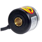 E40H12-200-3-T-24 Энкодер инкрементальный, корп.40 мм, с полым сквозным валом d = 12 мм, разрешение - 200 имп., T - выход комплементарный NPN или PNP, 3 фазы (A, B, Z), питание DC12-24V, кабель 2 м