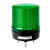 MS115L-BFF-G, Светодиодные сигнальные лампы, Пост. + Мигающее свечение + Зуммер,  85 дБ,  d=115мм, Питание 90-240 VAC, Цвет: Зеленый