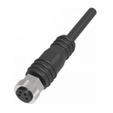 QE8-N4F5 Разъём прямой M8, 4pin, мама (гнездо), медно-никелевый сплав + PVC, кабель 4-жильный, Imax-4A, 60VAC/DC, длина 5 м preview