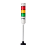 PTE-APZ-3FF-RYG, Светодиодная сигнальная колонна 56мм. led, постоянное + мигающее свечение + зуммер (фиксир. громкость), 3 секции,90-240 VAC, цвет красный./желтый/зеленый