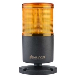 SNT-7013-DB1-3 Светосигнальная колонна, 70 мм, 1 секция, эффект вращения, зуммер, 12-24V AC/DC, Жёлтый, IP65 preview