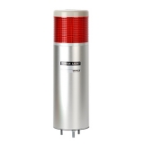 ML8L-F100-R Светосигнальная колонна d=86мм, монтаж на шпильках 3×M5, осн. корп. 200мм (алюминий), 1 модуль (LED) пост./мигающ. свечения: красный, питание 12…24VAC/DC, IP65