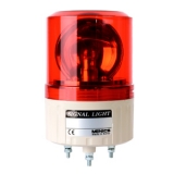 APG-02-R Сигнальный маяк d=86×131мм (плафон с плоским верхом), монтаж на шпильках 3×M4, модуль с лампой накаливания (BA15S) вращающегося свечения: красный, питание 24VAC/DC, IP42