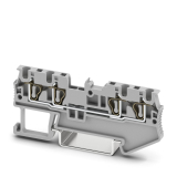 ST 1,5/S-QUATTRO Проходные клеммы, Тип подключения: Пружинный зажим, Сечение: 0,08 мм² - 1,5 мм², AWG: 28 - 16, Ширина: 3,5 мм, Цвет: cерый, Тип монтажа: NS 35/7,5, NS 35/15