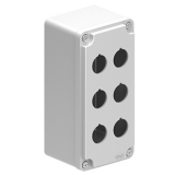 LPZM6CA8 Корпус для пультов управления на 6 кнопок d=22 мм, металл, серый, 80х230х73 мм, отверстия в два ряда preview