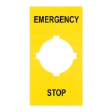 LPXAU110 Самоклеющаяся пластина EMERGENCY/STOP, размер 34.5x65 мм для грибовидных авариных кнопок: LPCB66…;LPCBL66…;LPSB66...;LPSBL66... preview
