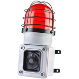 FNAZ-ES12522-D-1 (полный аналог SNT-ES12522-D-1)  Красная промышленная светодиодная сирена, с защитной сеткой, с литым корпусом и 8 мелодиями, Режим свечения: стробоскопический, уровень громкости: 117 ДБ  на раст. 1 метр. Питание 85-260V AC/DC