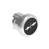 LPSB1512 Нажимная кнопка Platinum диаметром 22 мм, утапливаемая, без фиксации, с пружинным возвратом, символ стрелки вправо-влево, цвет черный, (без крепежного основания LPXAU 120M) preview